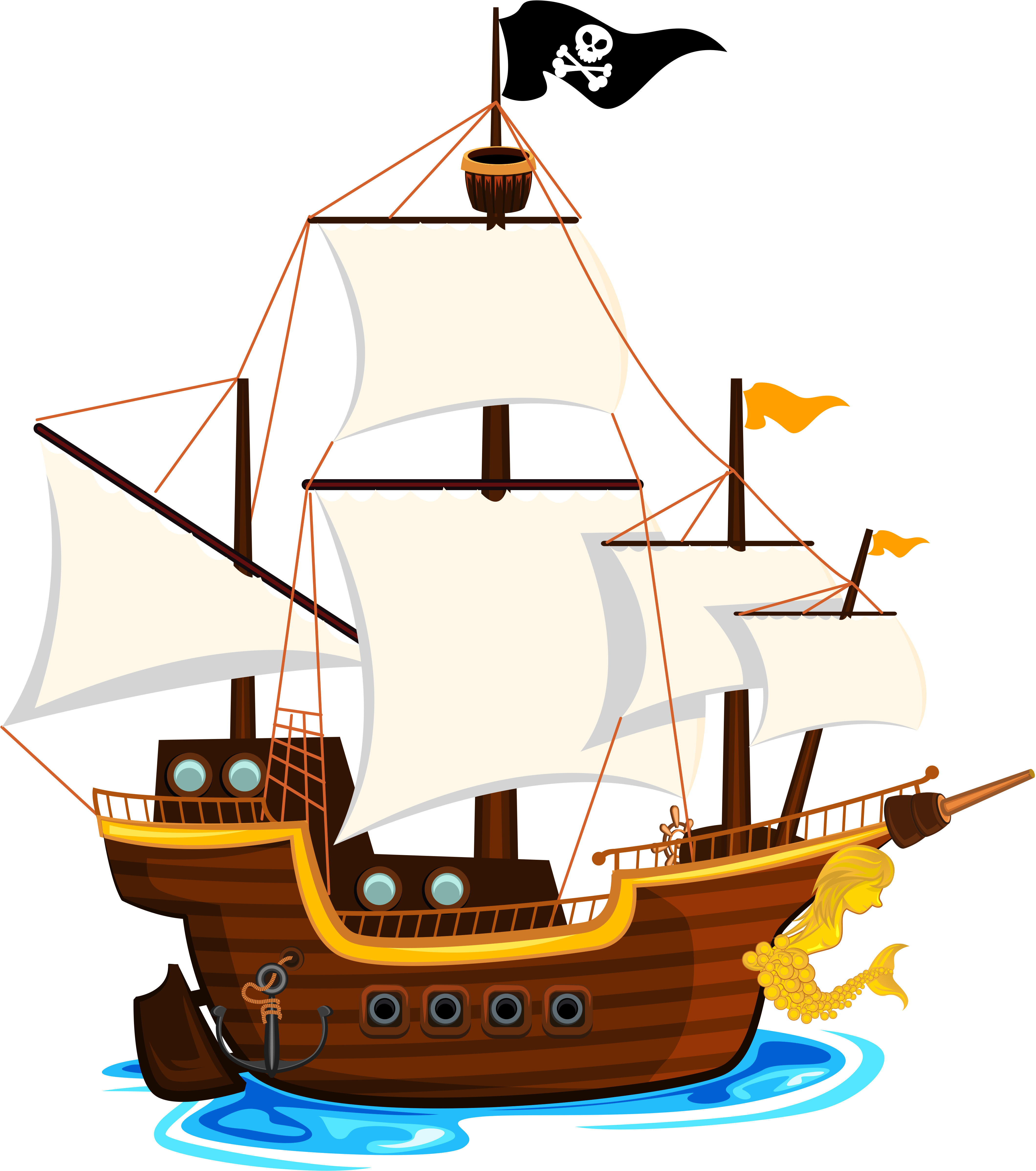 Related Pirate Ship Clipart Png - Pirate Ship Clip Art Png (4660x5001)