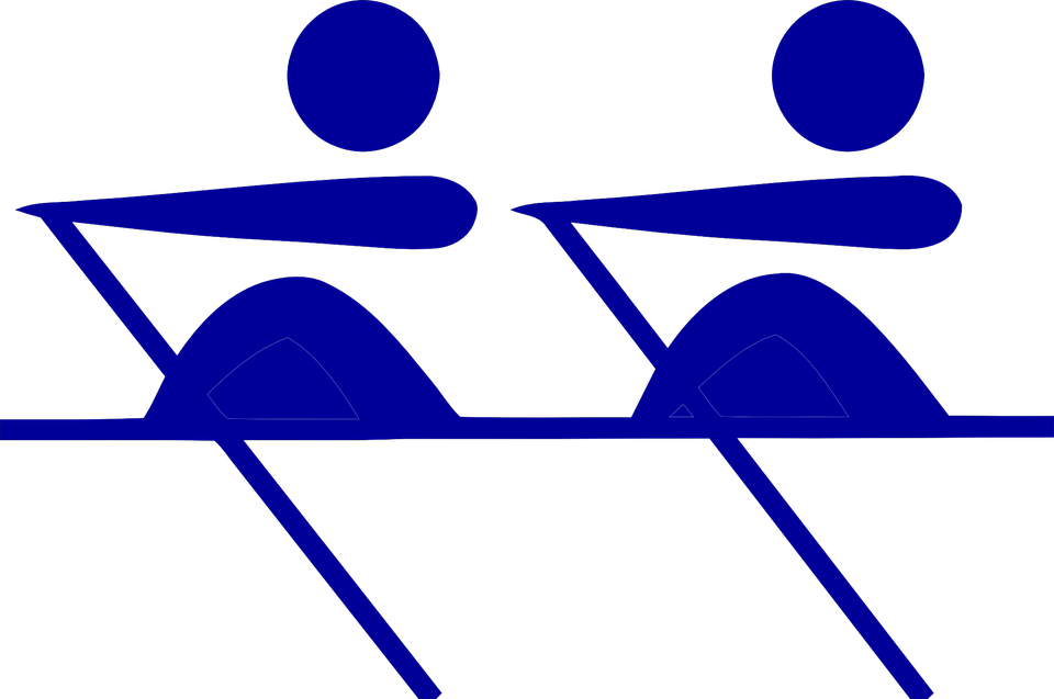 Rowers Symbol Isolated Rowing Sport Boat Water - Rowing Clipart (1280x850)