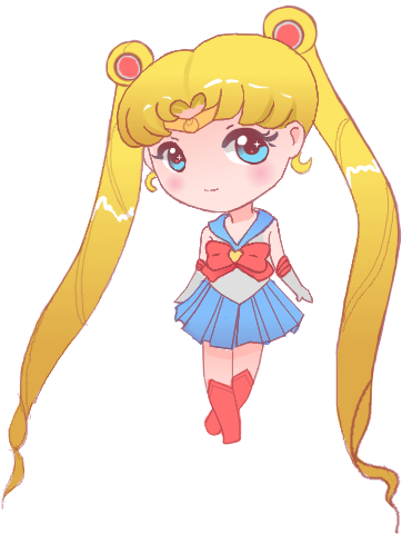 Chibi Sailor Moon By Littlemiss-princess - Chibi Sailor Moon Png (407x497)
