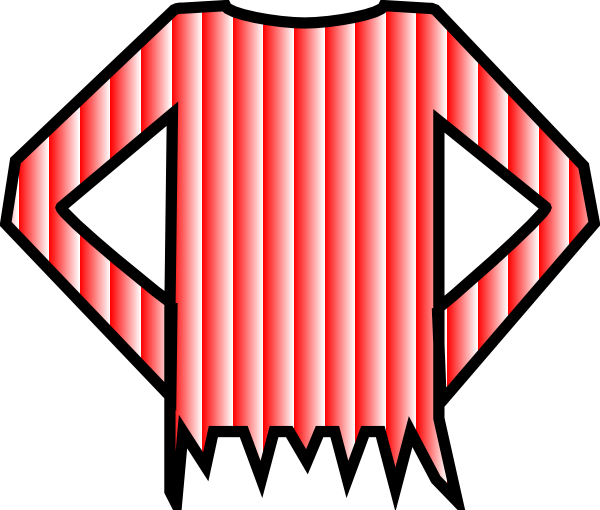 Red Striped Shirt Clip Art At Clker - Clip Art (600x510)