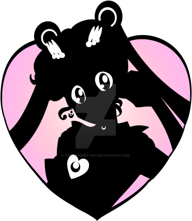 Sailor Moon Heart Silhouette By Sarahughey Art On Deviantart - Sailor Moon Png Silhouette (894x894)