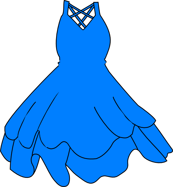 Girl Blue Dress Clipart, Free Girl Blue Dress Clipart - Black Dress Clip Art (552x595)