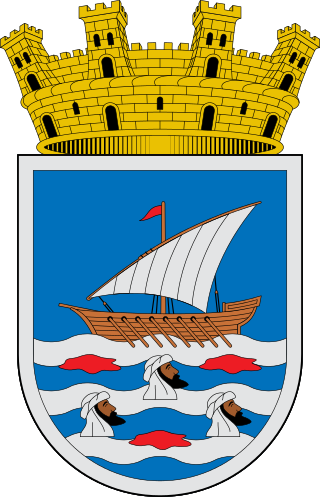 Almuñécar's Coat Of Arms, Which Shows The Turbaned - Almunecar Flagge (386x600)