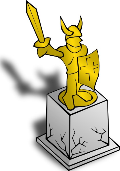 Free Vector Statue Clip Art - Statue Clipart (420x596)