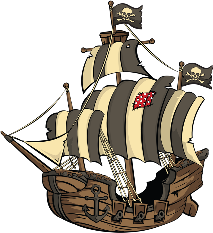 Pirate Artpirate Lifepirate Shipswooden Shippiratesfont - Cartoon Pirate Ships (726x800)