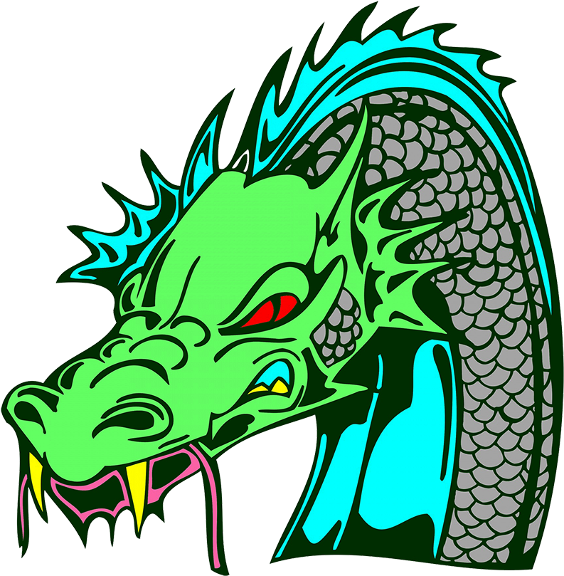 Blue Flying Dragon Clipart, Green Dragon Head - Tales Of Wonder [book] (886x886)