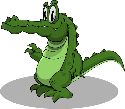 Alligator Clip Art Page 1 Public Domain Alligators - Crocodile Cartoon Gif Png (507x445)