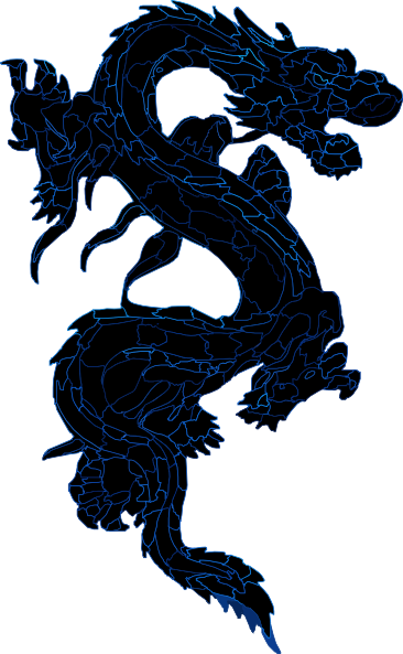 Dragon Clip Art Clip Art - Blue Chinese Dragon Transparent (366x593)