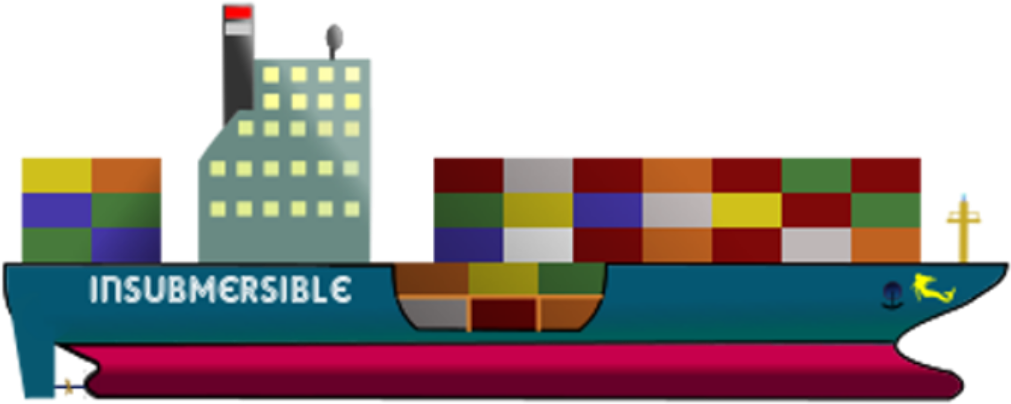 Clipart Container Ship "the Insubmersible" Throughout - Container Ship Clip Art (2400x1860)