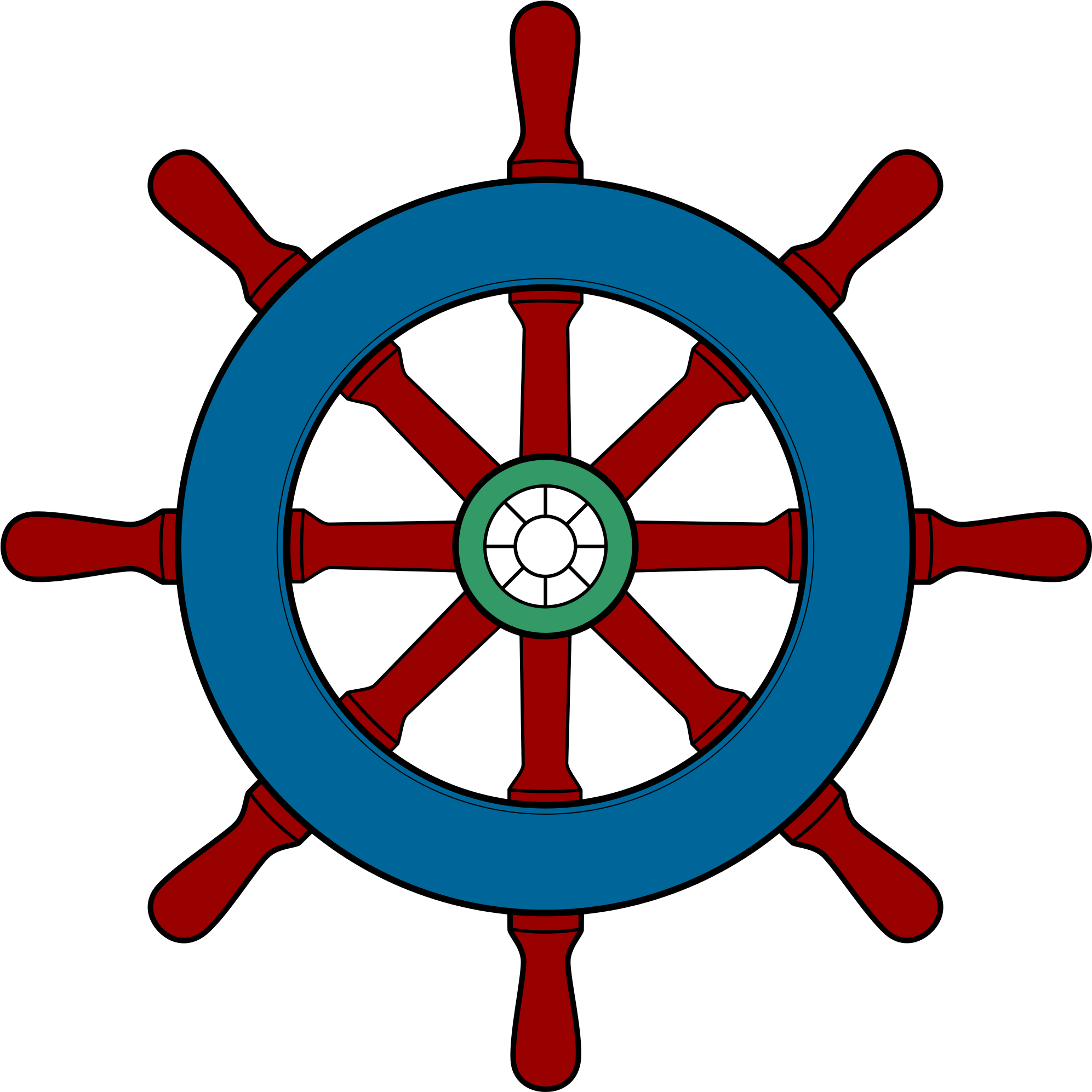 Open - Ships Steering Wheel Clip Art (2000x2000)