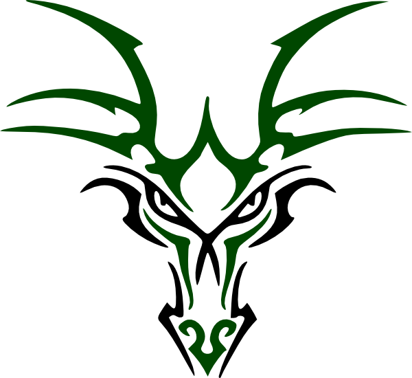 Green Dragon Head Clip Art At Clker Com Vector Clip - Green Dragon Head Logo (600x550)