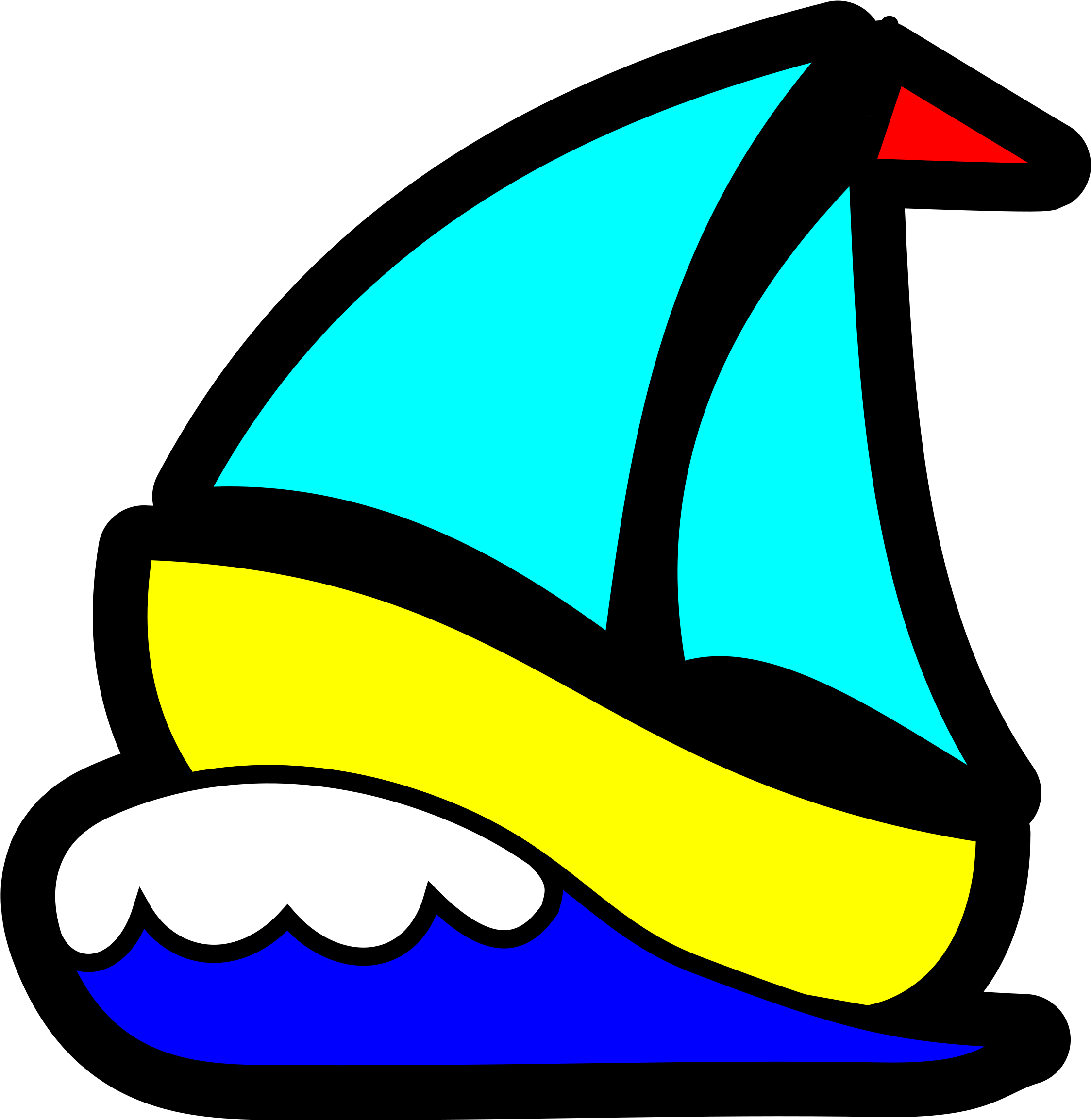 Pitr Sailboat Icon Clipart - Sail Boat Clip Art (2400x2400)