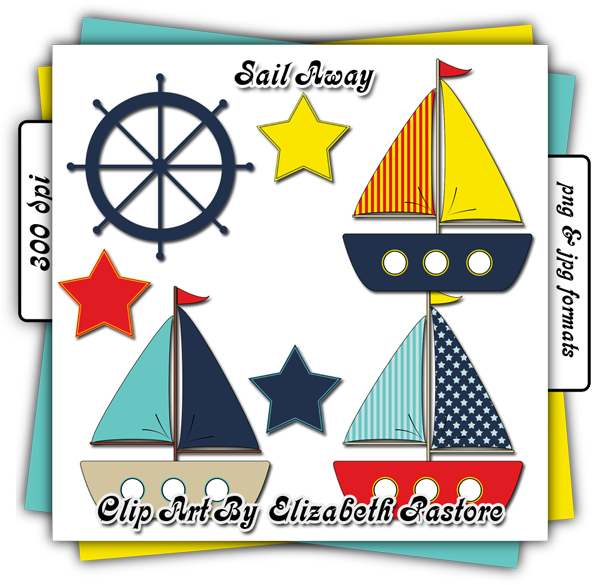Baby Sail Boat Clip Art - Wheel (600x600)