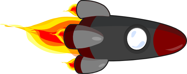 Free Cartoon Rocket Ship Clip - Rocket Ship Png Transparent (600x239)