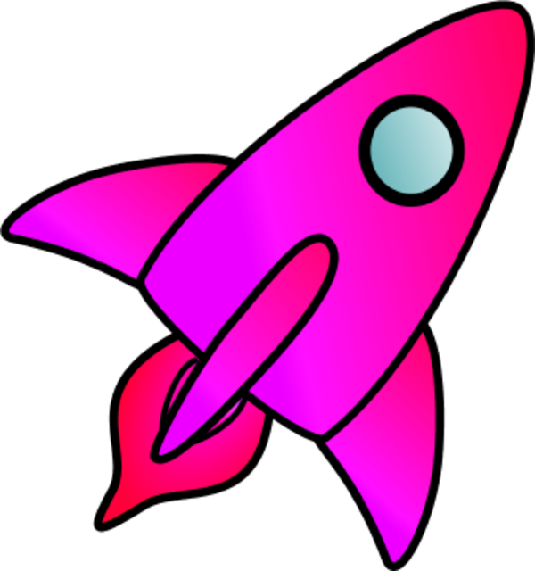 Pink Clipart Rocket - Pink Rocket Clip Art (600x640)