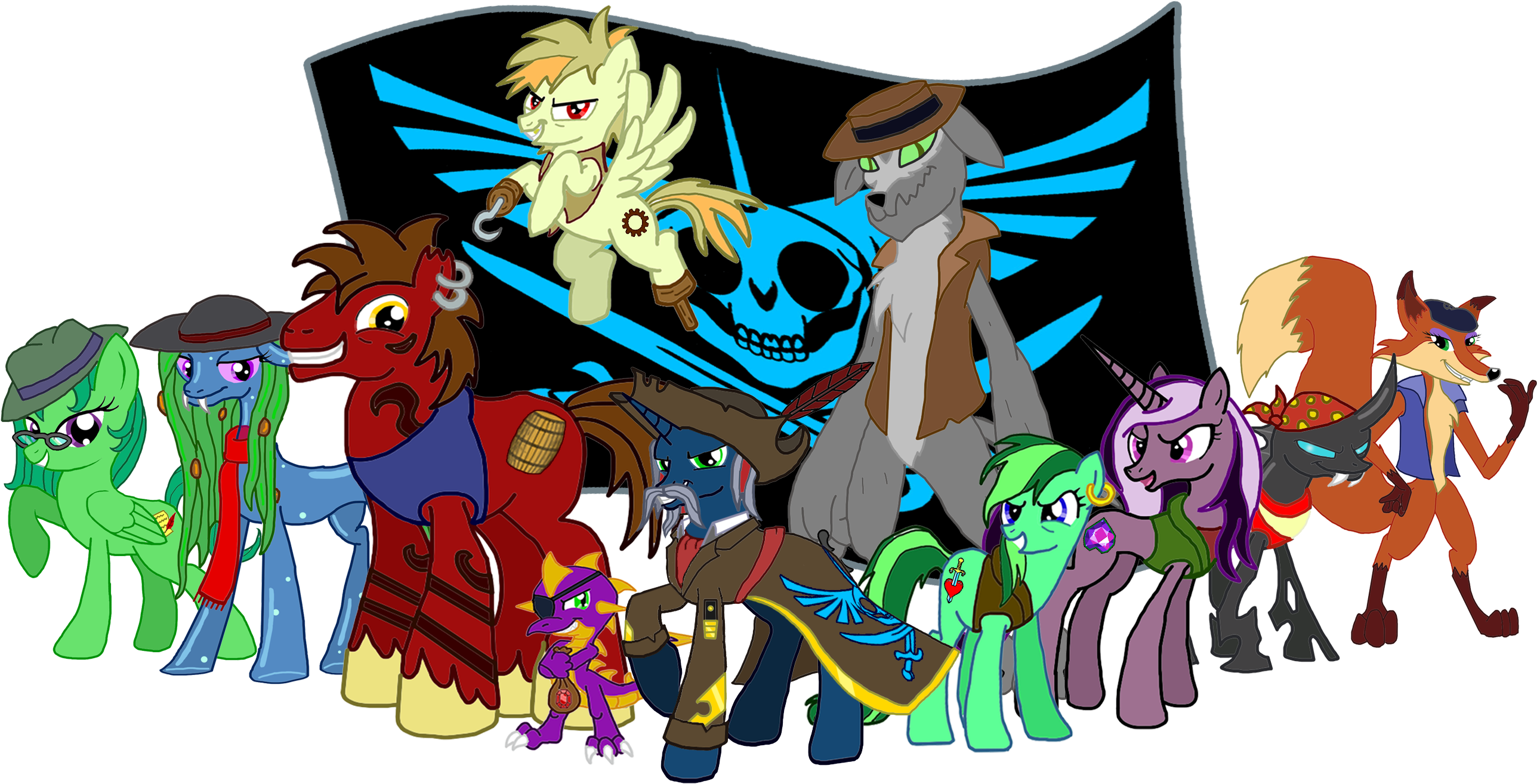 The Pirates Of The Alicorn By Moheart7 - Pirate Ship Mlp (2700x1347)