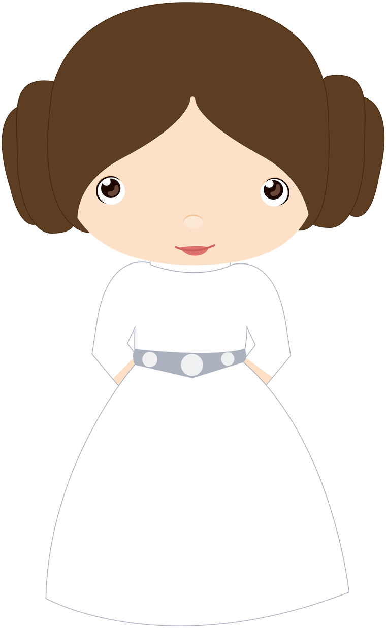 Star Wars - Minus - Cute Princess Leia Png (1724x2486)