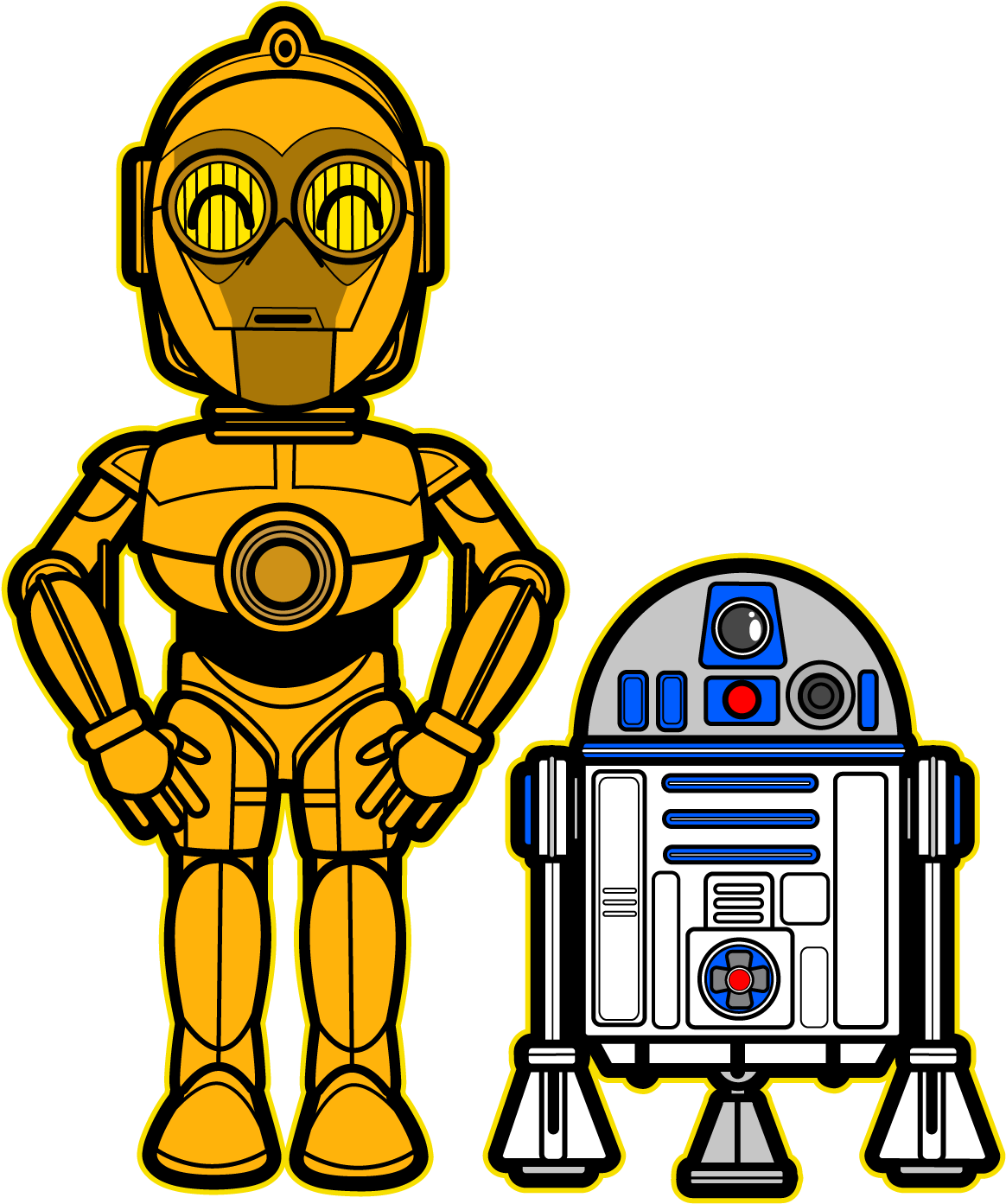 Star Wars Clipart C3po - Star Wars Kawaii (1200x1500)