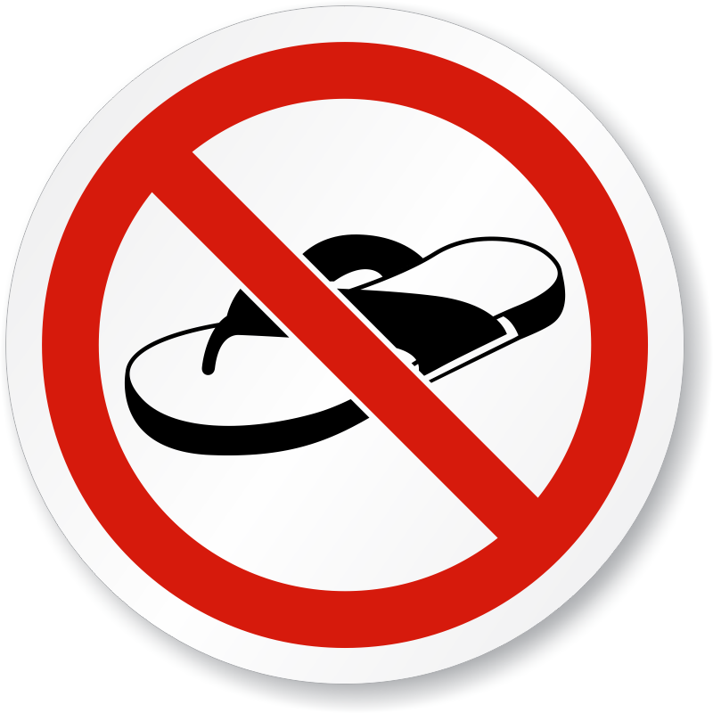 Picture Of Footwear - No Smoking Sign Printable (800x800)