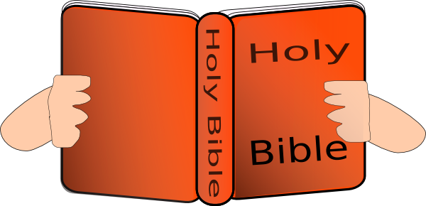 Orange Bible Clip Art - Reading Clip Art (600x290)
