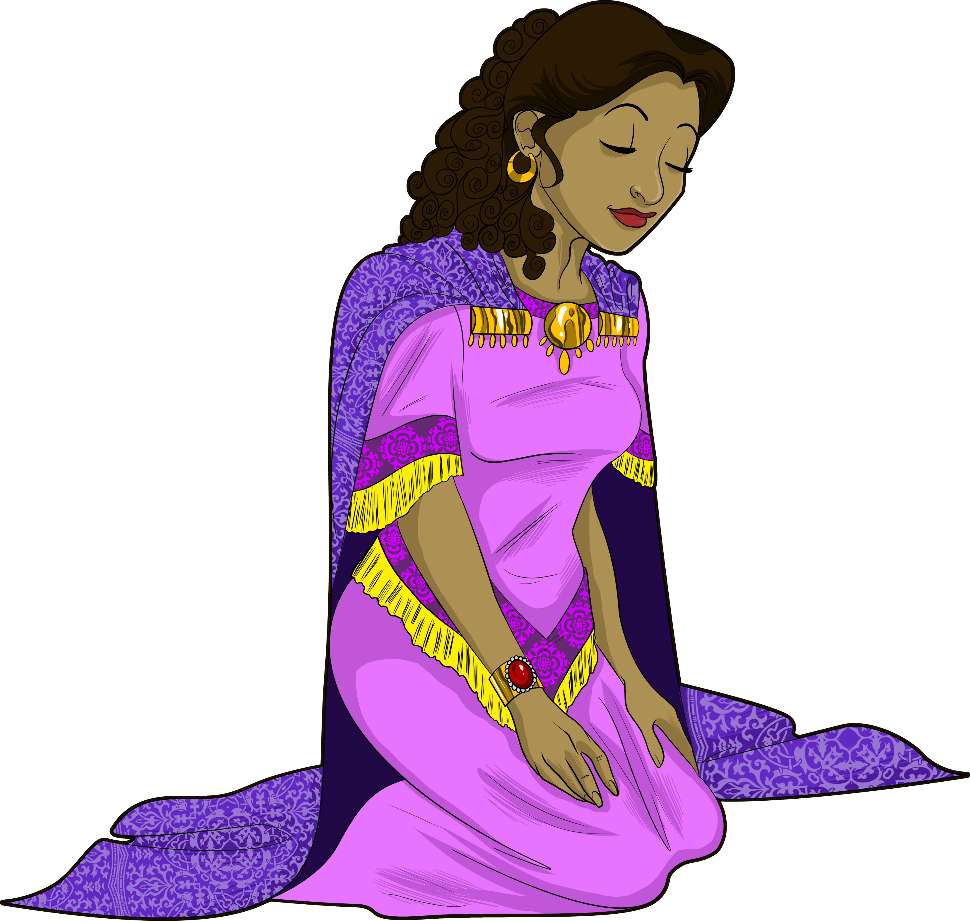 Book Of Esther Bible Esther And Mordecai Clip Art - Queen Esther Bible Clipart (3312x3146)