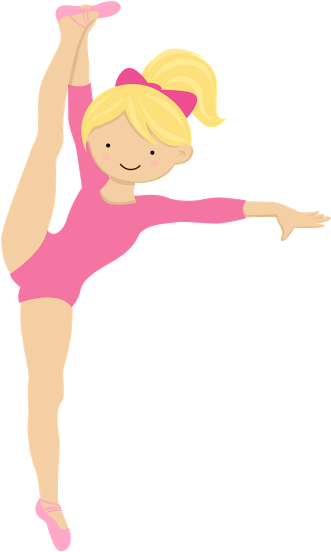 Imágenes De Gimnastas - Niña Gimnasia Dibujo (384x576)