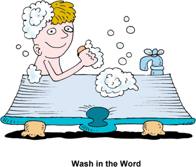 Bible Bath - Man In A Tub Clipart (400x340)
