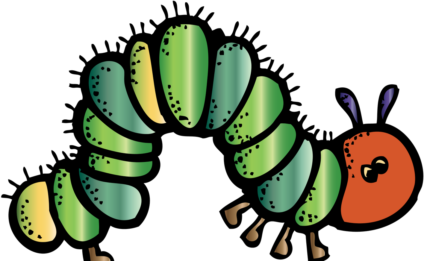 Insect Clipart Melonheadz - Caterpillar Drawing (1600x871)