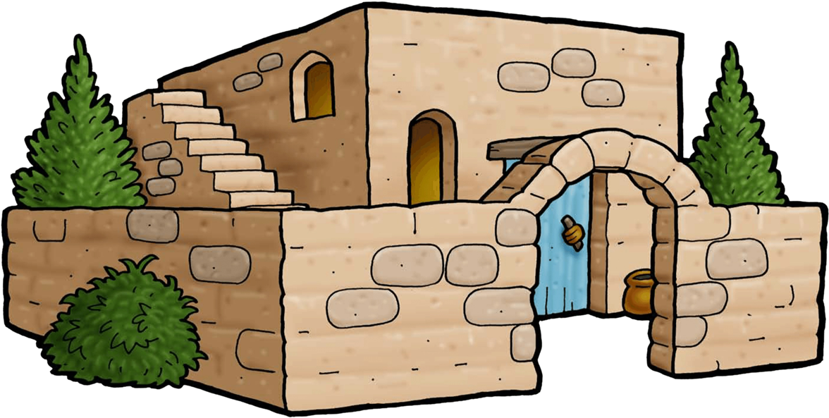 Bible Story House Clip Art - Old Testament Houses Clipart (1200x612)