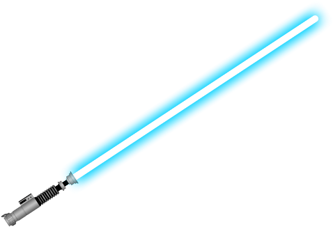 Light Saber Clip Art - Blue Lightsaber (492x342)