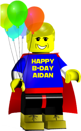 Lego Birthday Clipart - Cartoon (285x464)