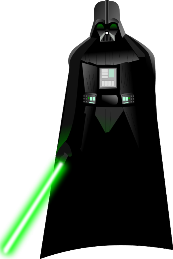 Vector Clip Art - Darth Vader Cjip Aet (600x899)