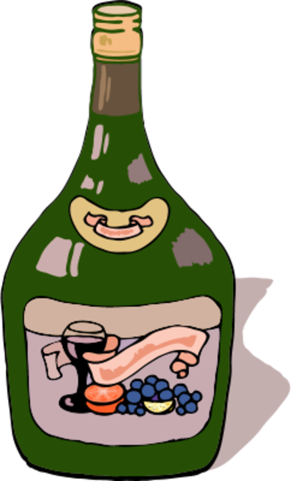 Vector Clip Art - Vino Clipart (600x992)