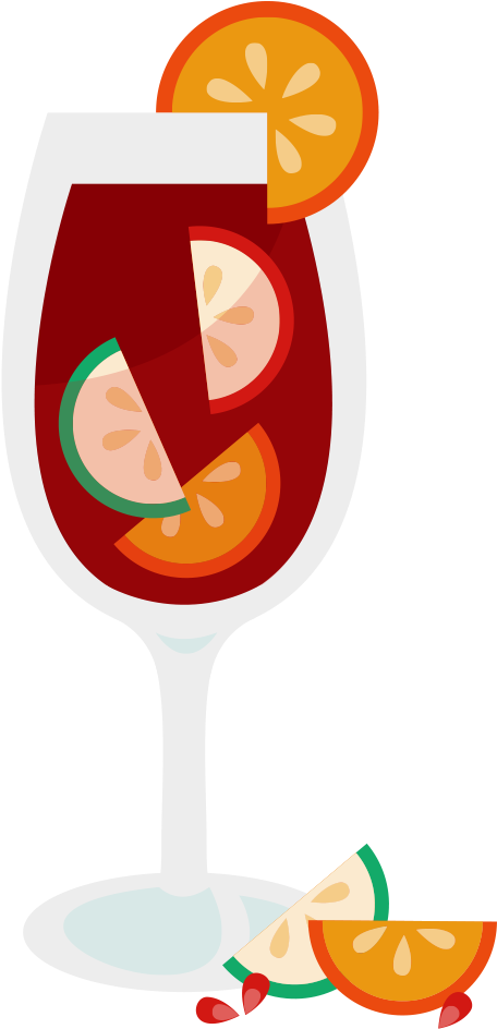 Sangria Wine Cocktail Garnish Drink Clip Art - Sangria Wine Cocktail Garnish Drink Clip Art (1080x1022)