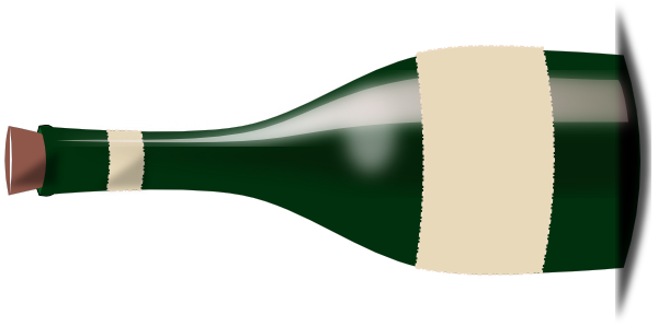Clip Art Wine Bottle (600x298)