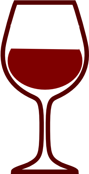 Glass Silouhette Clip Art - Glass Of Wine Clip Art (318x594)
