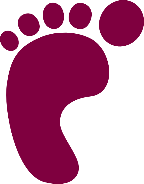 Wine Footprint Clip Art At Clker - Life Cycle Key Words (468x596)