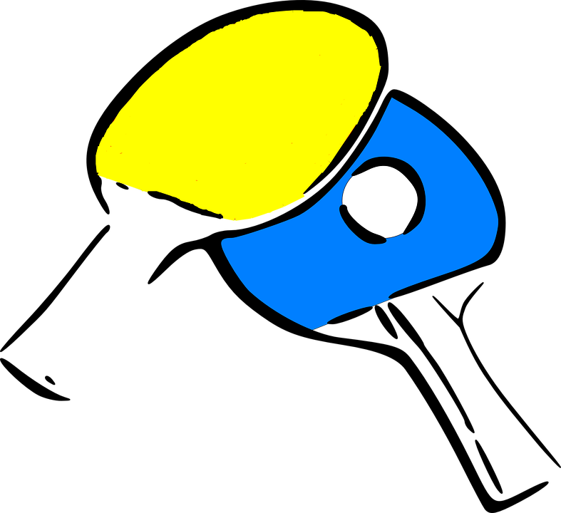 Clipart Tennis De Table - Ping Pong Clipart (787x720)