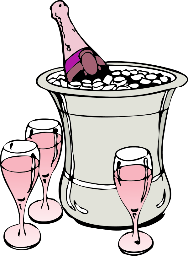 Champagne On Ice - Champagne Clip Art (600x815)