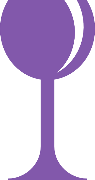 Purple Wine Glass Clipart (312x591)