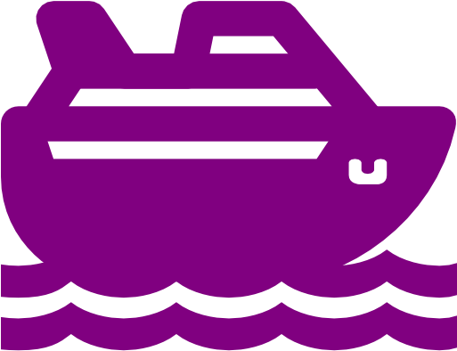 Purple Cruise Ship Icon - Crucero Png (512x512)