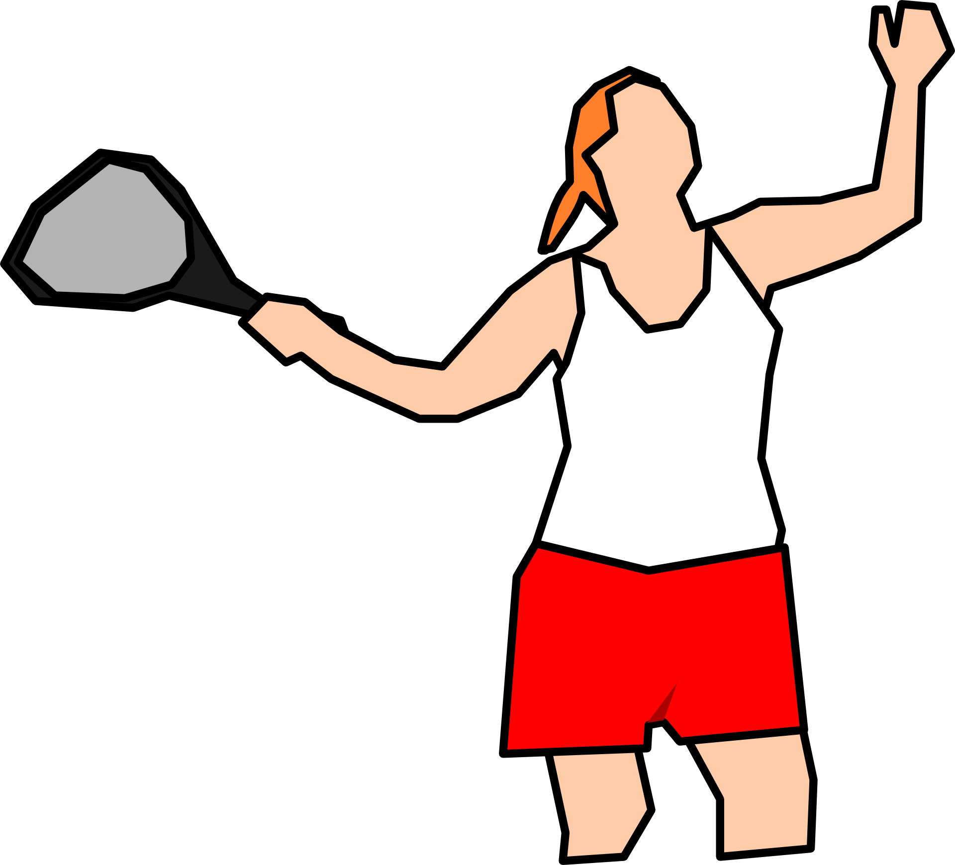 Tennis Girl Tennis Player Clip Art - Racket (1920x1740)