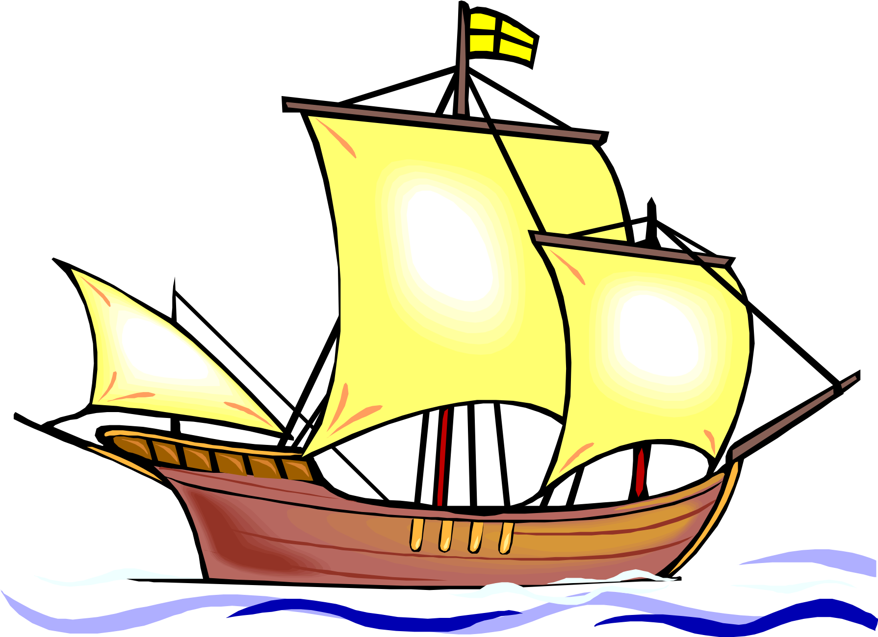 Watercraft Download Caravel Clip Art - Caravel Cartoon (1972x1600)