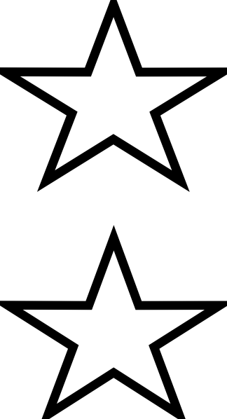 White Stars Clip Art At Clker - Звезда Контур Png (324x598)