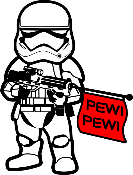 Stormtrooper Clipart New Order - Pew Pew Star Wars (505x665)