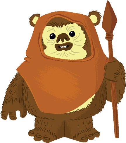 Star Wars Clipart Jawa - Star Wars Ewok Clip Art Free (500x500)
