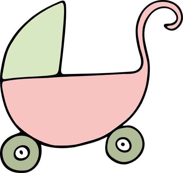 Cartoon Baby Carriage Free Download Clip Art Free Clip - Pram Clipart (600x566)