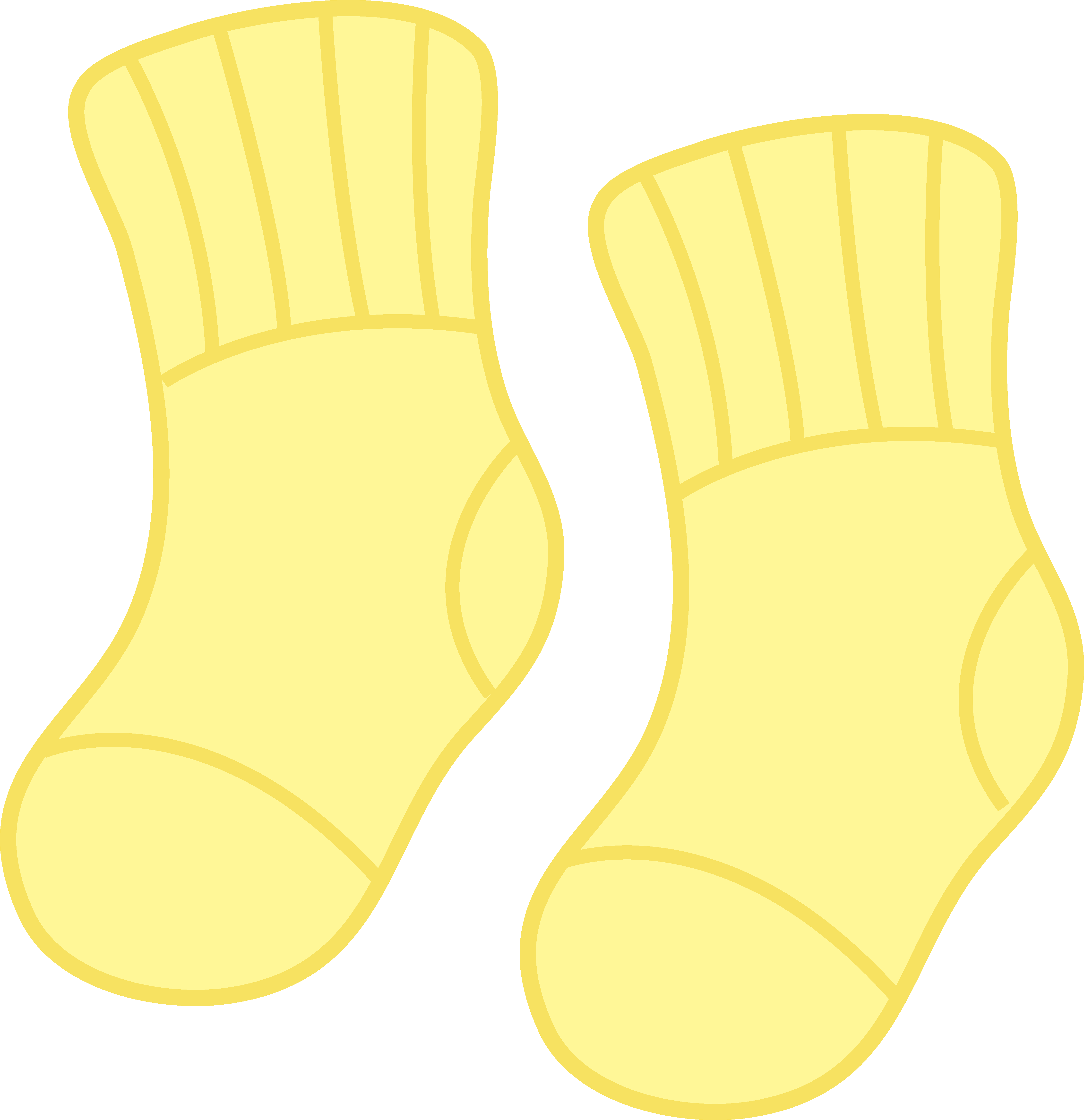 Yellow Baby Socks - Animated Baby Socks (4462x4611)
