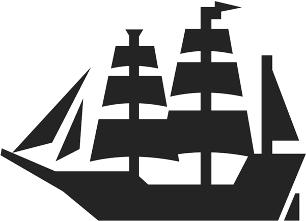 Pirate Ship Rubber Stamp - Windjammer (600x600)