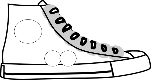 Sneaker Free Coloring Pages Of Tennis Shoes Clip Art - High Top Sneaker Clip Art (600x319)